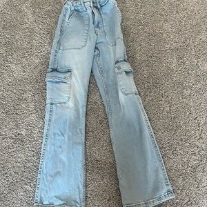Zara denim cargo jeans